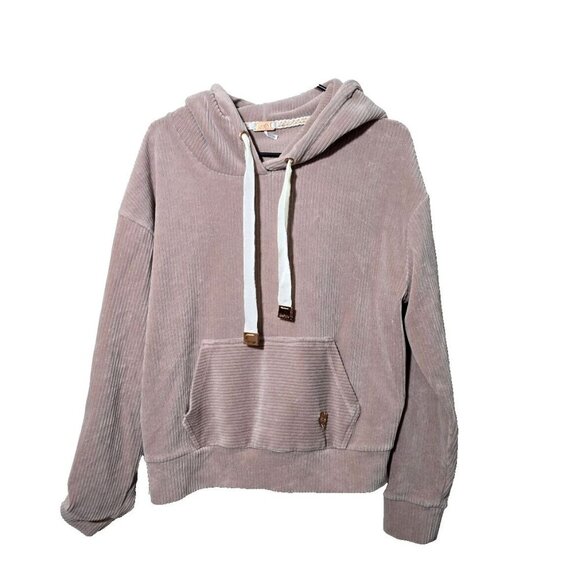 Aiki Keylook Germany Womens Hoodie Large Pink Logo Ribbed Soft Kanagroo Pocket - Picture 1 of 12